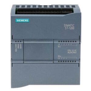 Automate programmable Siemens SIMATIC série S7-1200, 6 entrées analogiques et numériques (numériques, 2 commutateurs analogiques), 4 sorties numériques et relais (numériques, relais), réseau Ethernet, alimentation 230 V CA.