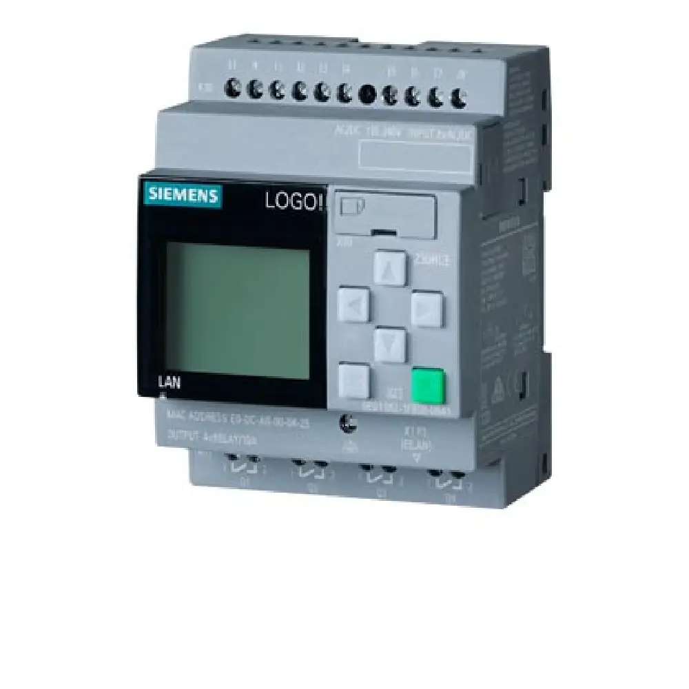 Module logique Siemens PLC Logo Logic avec affichage, mémoire de 400 blocs, modulaire et extensible, serveur web Ethernet intégré - 6ED10521FB080BA1